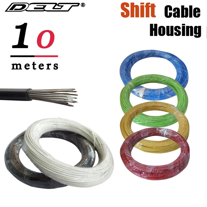 

DELT 10 Meter Bicycle Derailleur Cable Housing Tube, 4.0MM MTB Bike Wire Cycling Shift Brake Inner Cable Parts
