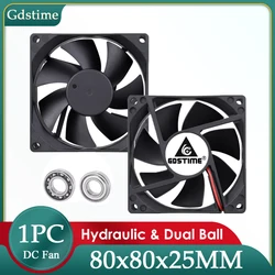 Gdstime dc 5v 12v 24v 48v 8cm 80mm bürstenloses computer gehäuse pc cpu lüfter 8025 axial kühler lüfter 80mm x 80mm x 25mm kühler lüfter