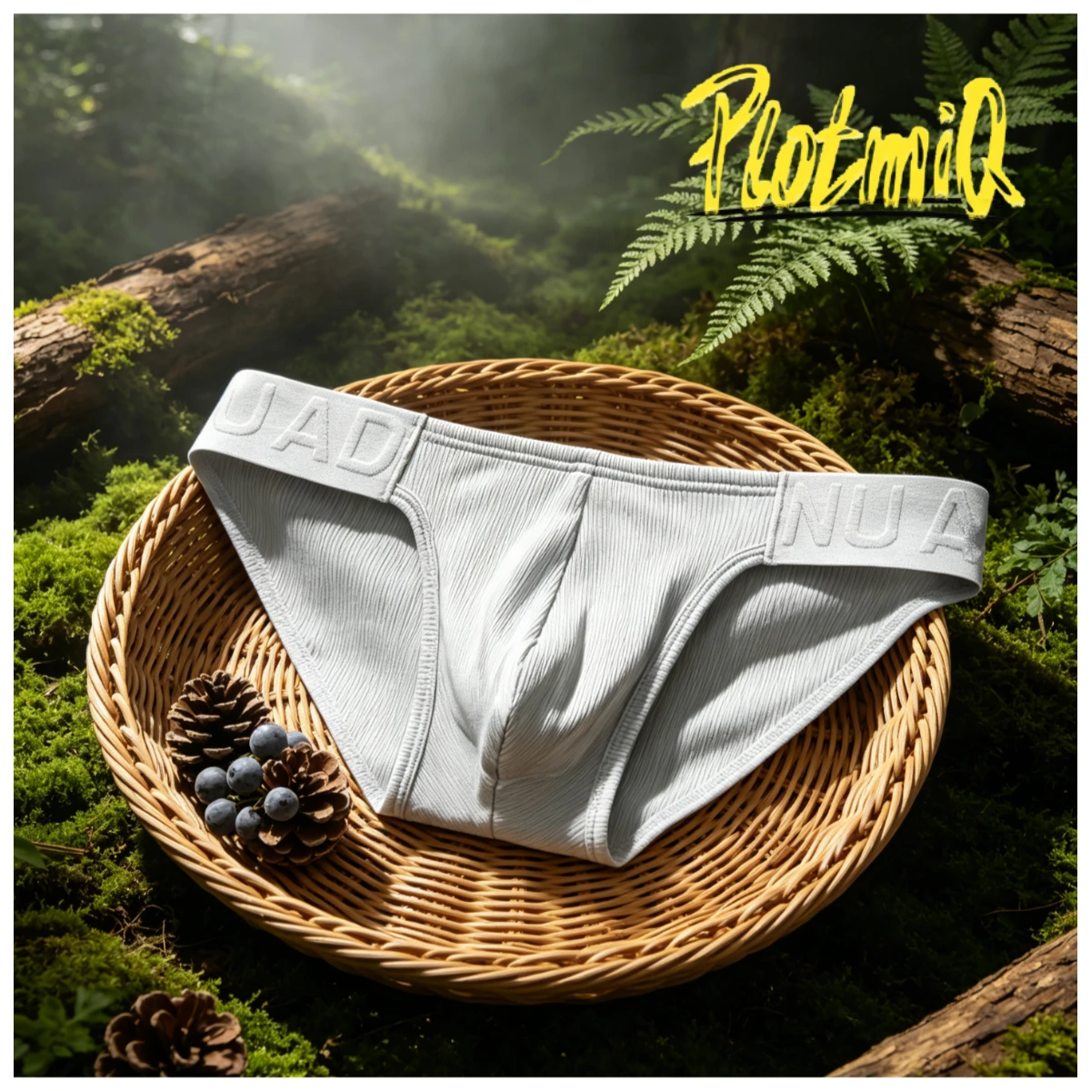 2PCS Daily Comfort Men Low Rise Briefs Light Grey Vertical Rib Wide Waistband 3D Pouch High Stretch Breathable Mens Underwear