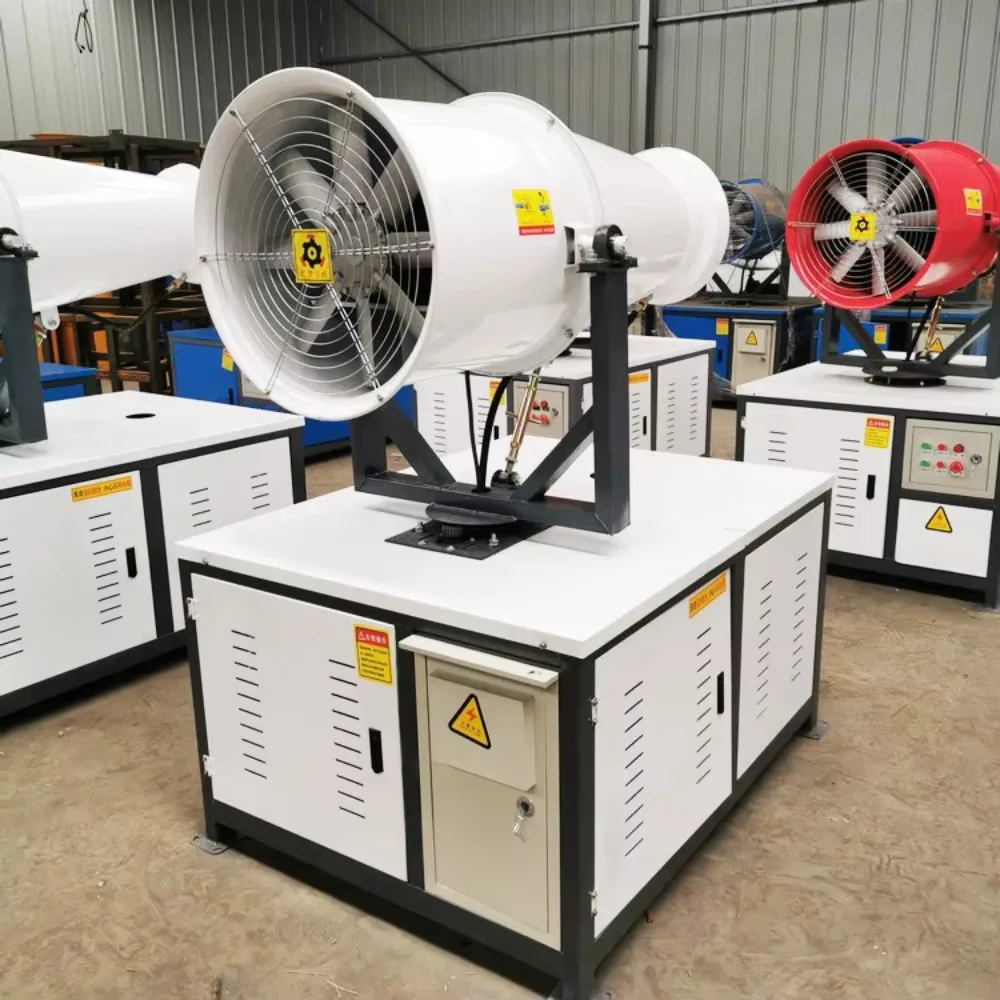High Efficiency 30-120m Range Fog Cannon Machine Dust Suppression System Water Mist Cannon for Mining Construction Site