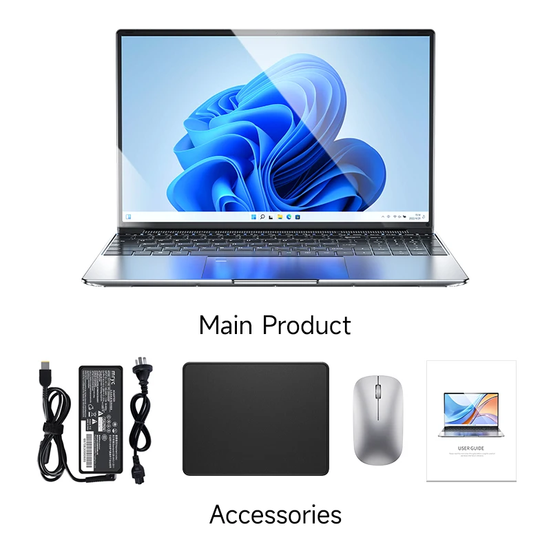 SUXI MantaBook Pro [Отпечаток пальца + Touch] Ультратонкий ноутбук с диагональю 15,6 дюйма |   Четырехъядерный твердотельный накопитель Intel N5095 / 16 ГБ DDR4 / 256 ГБ