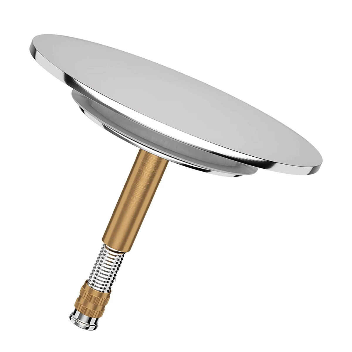Tapón de baño con ajuste Universal, tapón de bañera a prueba de óxido con doble sello, tapón de baño para cualquier bañera estándar en cromo