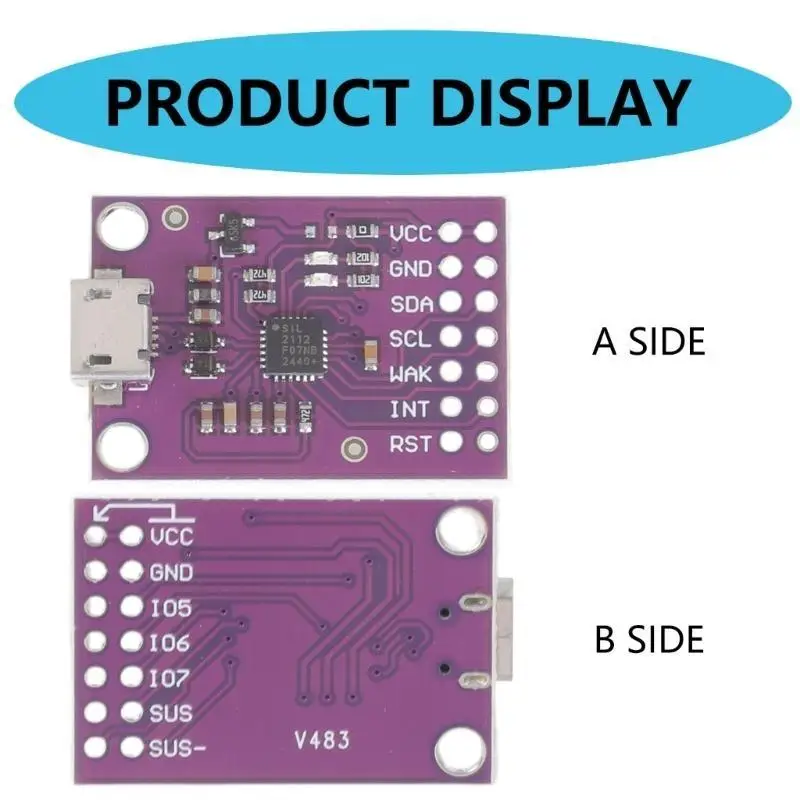 

R53C CP2112 Module USB To SMBus USB To I2C Communication Module Type C Debugging Board 194 Byte Time Programmable