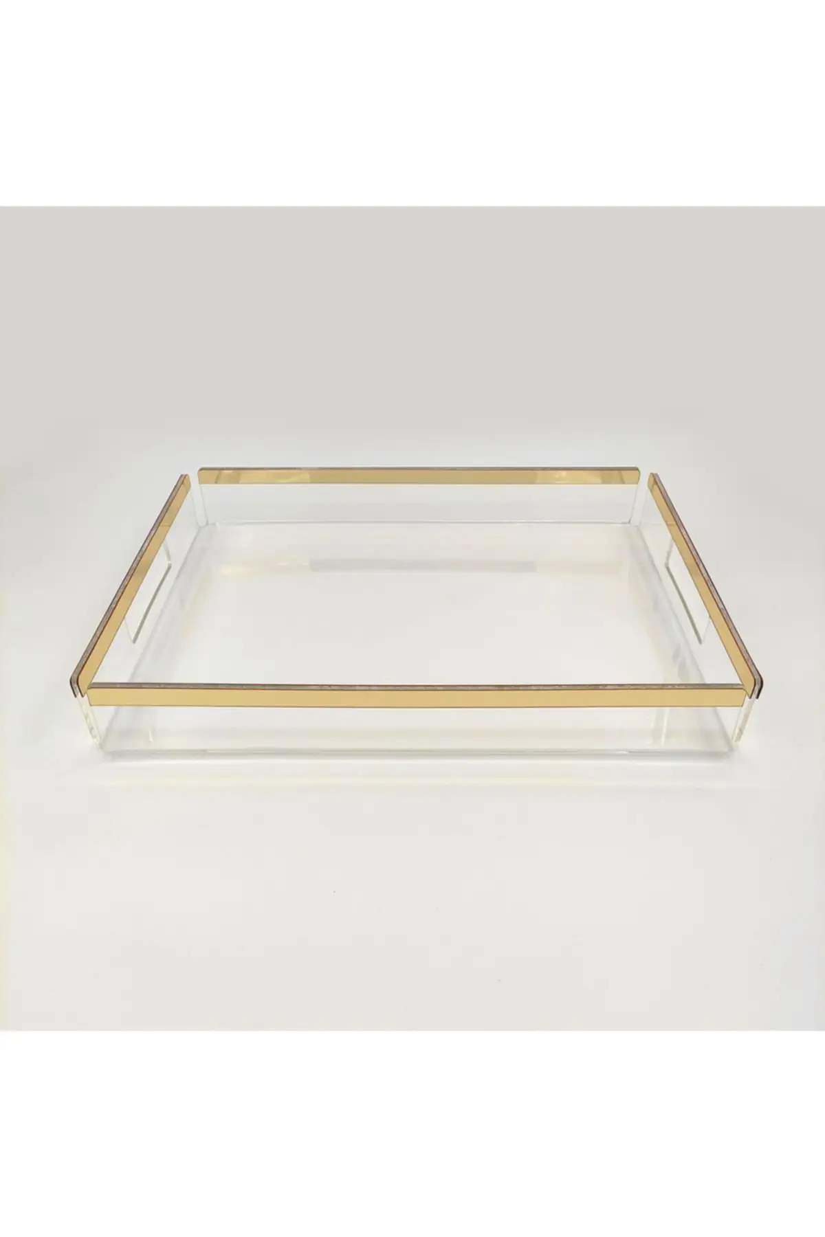 

Transparent plexi serving serving serving serving engagement tray Gold Model 27.5x38 Cm luxury luxury jewelry tray Tea tray