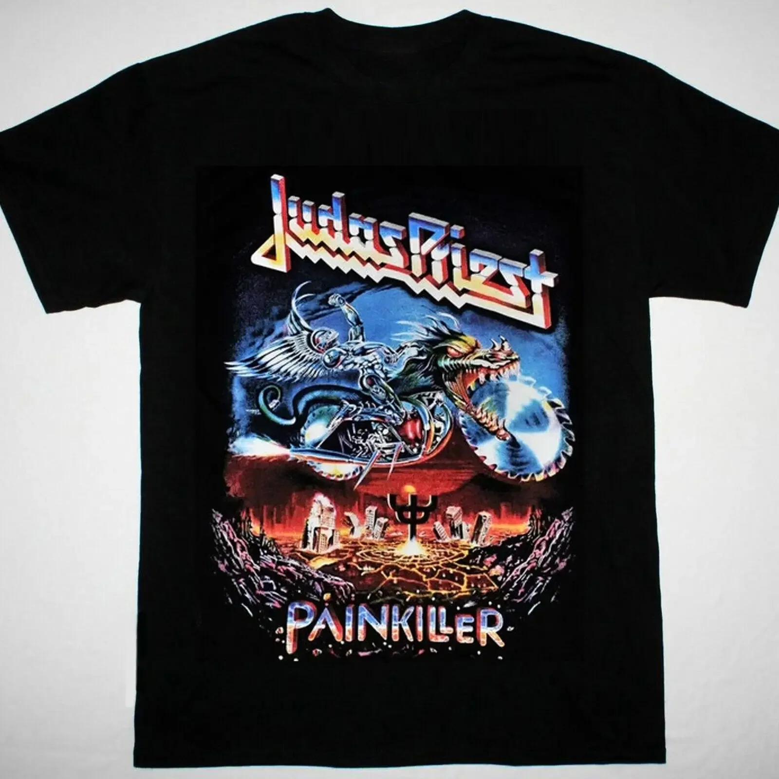 Vintage Judas Priest Painkiller T-shirt Rock Band Unisex Cotton Shirts S-5XL