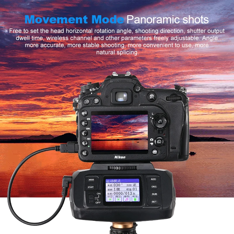 Automatic Tripod Ballhead AD-10 Panoramic Head Electronic Camera 360 Degree Tripod Heads for Canon/ Nikon/ Sony/Pentax Camera