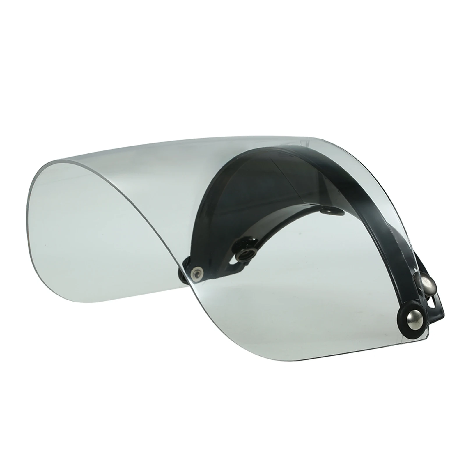 

Universal 3 Snap Flip Up Visor Shield Lens for Open Face Motorcycle Helmet