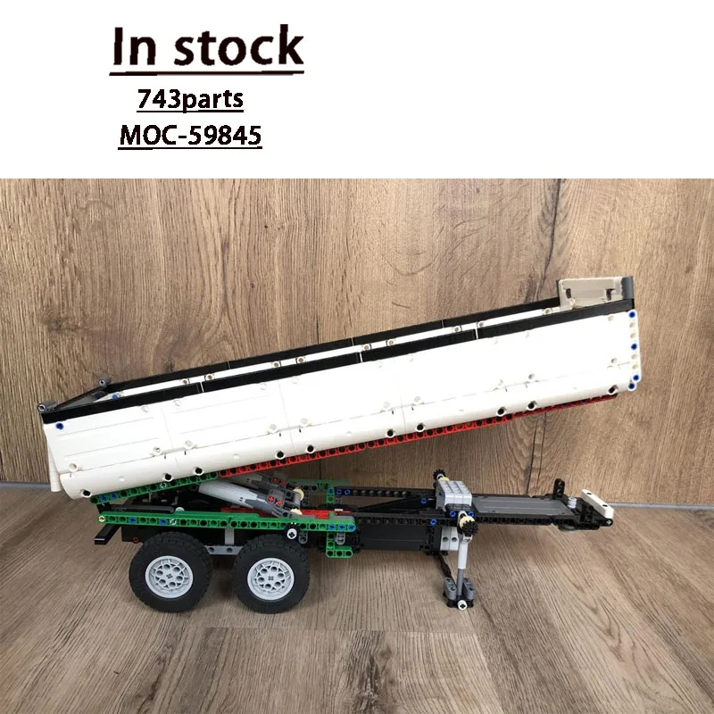 

MOC-59845New Model for All Kinds of Cargo Truck Dump Trailer Building Blocks Model 743 PartsMOC Creative Boys Kids Birthday Toys
