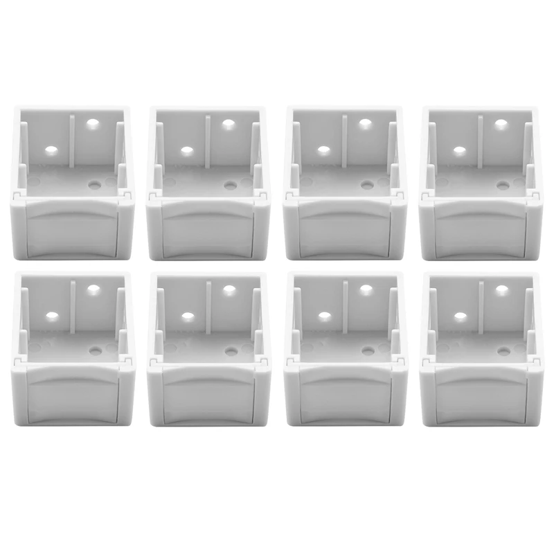 8Pcs 1 Inch Blind Brackets White Profile Box Mounting Bracket Window Blinds Headrail Bracket