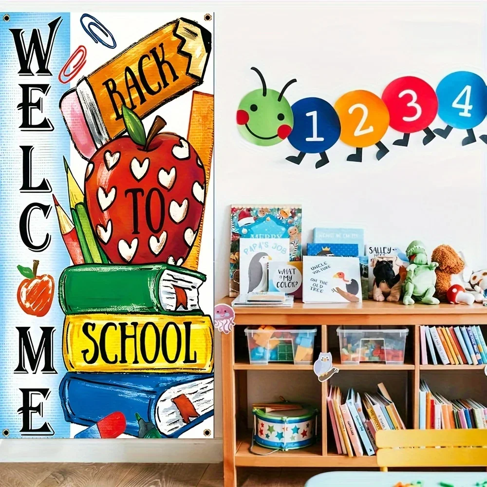 Classroom Door Sign, Porch Hanging Banner For First Day Of School, Birthday Party, Home Mural Decor Universal Holiday