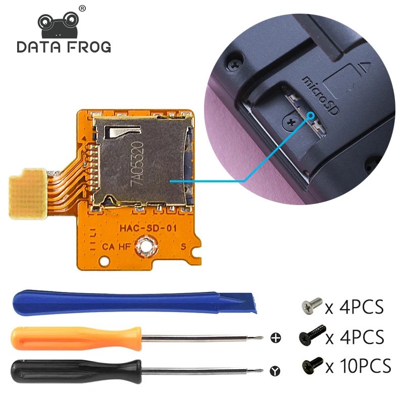 DATA FROG Replacement Micro-Sd Tf Card Slot Socket Board For Nintendo Switch Game Console NS TF SD Card Slot Socket Board