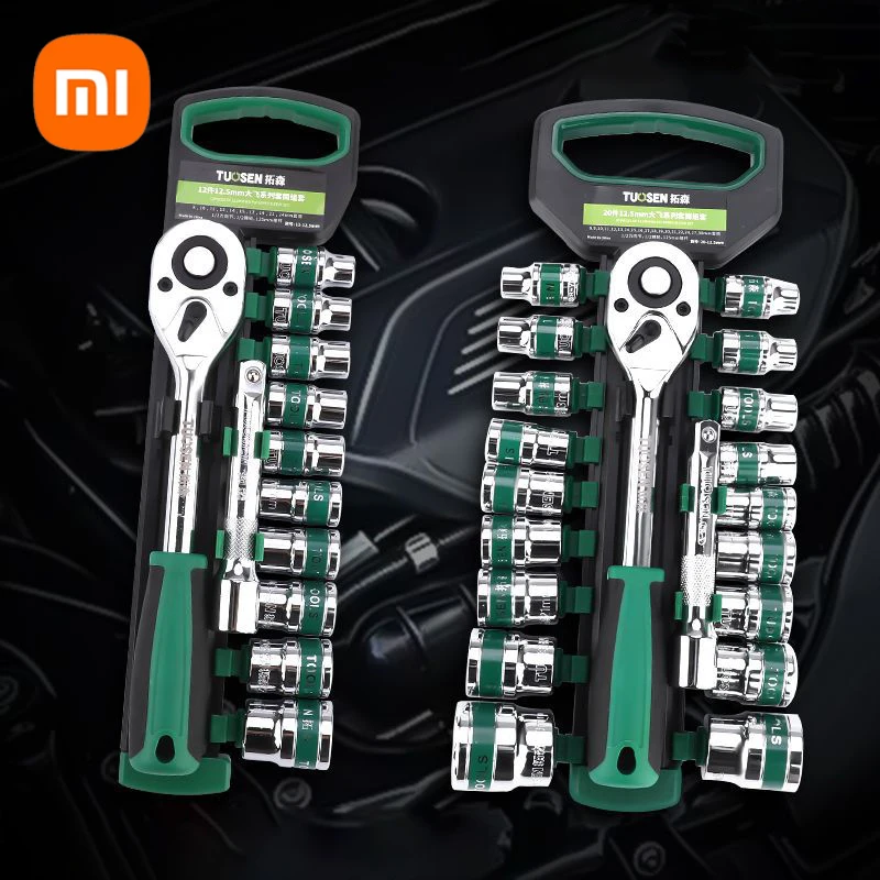 Xiaomi TUOSEN grzechotka wielofunkcyjne narzędzia do konserwacji przenośne mechaniczne połączenie naprawy samochodowy zestaw naprawczy