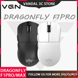 Vgn Dragonfly F1 Promax Mouse 2.4g Wireless Wired Dpi26000 3395 Gaming Mouse Vgn 4k Mice Rechargeable For Pc Desktop Win Mac