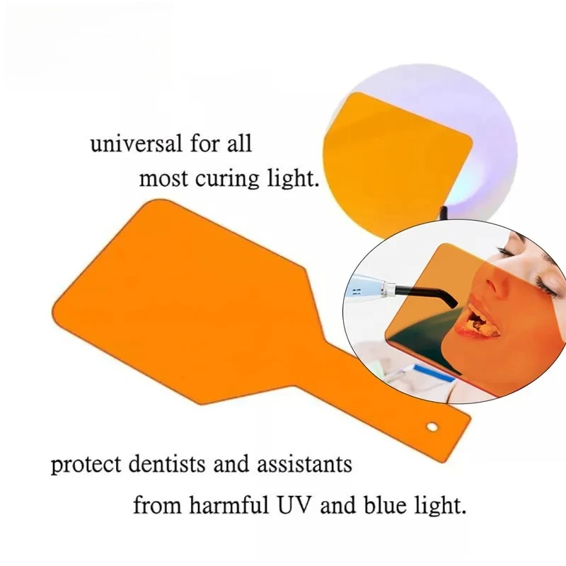

1Pc Dental Shade Board Eye Protector Hand Held Shield Plate Dentistry Lab Light Curing Lamp Filter Dentist Tool