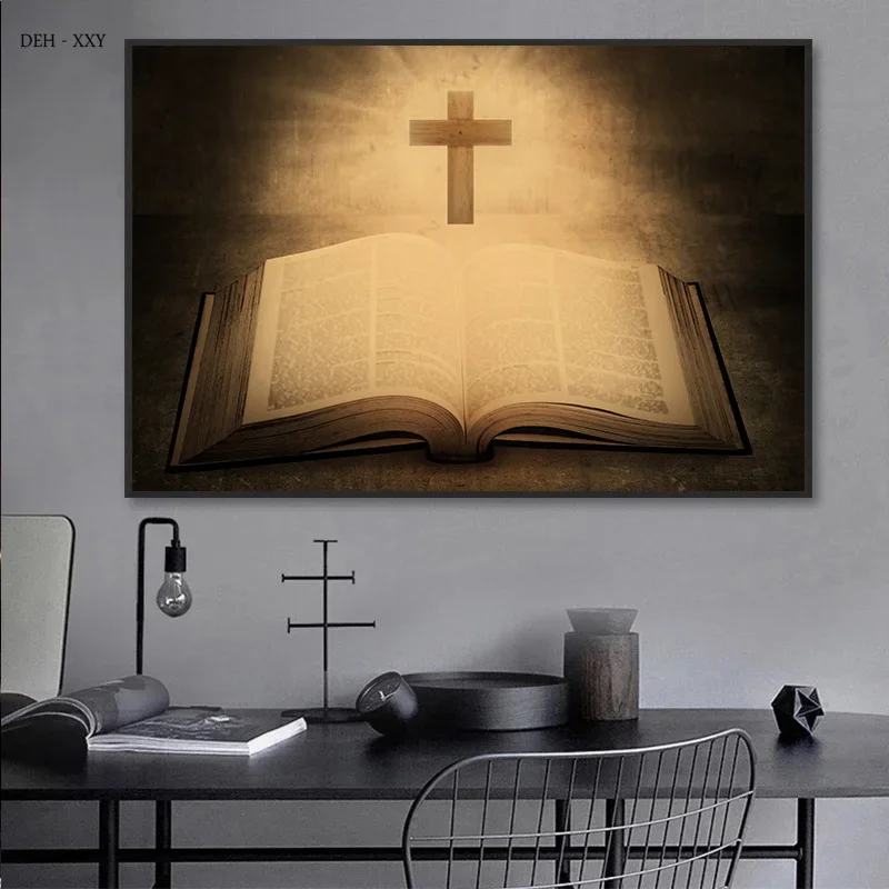 Scandinavian Minimalist Wall Art Catholic Christian Holy Jesus HD Canvas Poster Print Home Bedroom Living Room Decoration