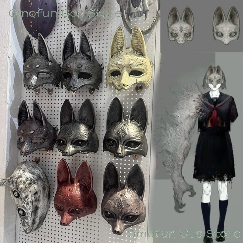 

Hinako Shimizu Game Silent f Hill Kotoyuki Tsuneki Fox Mask Cosplay Decor Mask Prop Halloween Carnival Horror Outfit Dress up