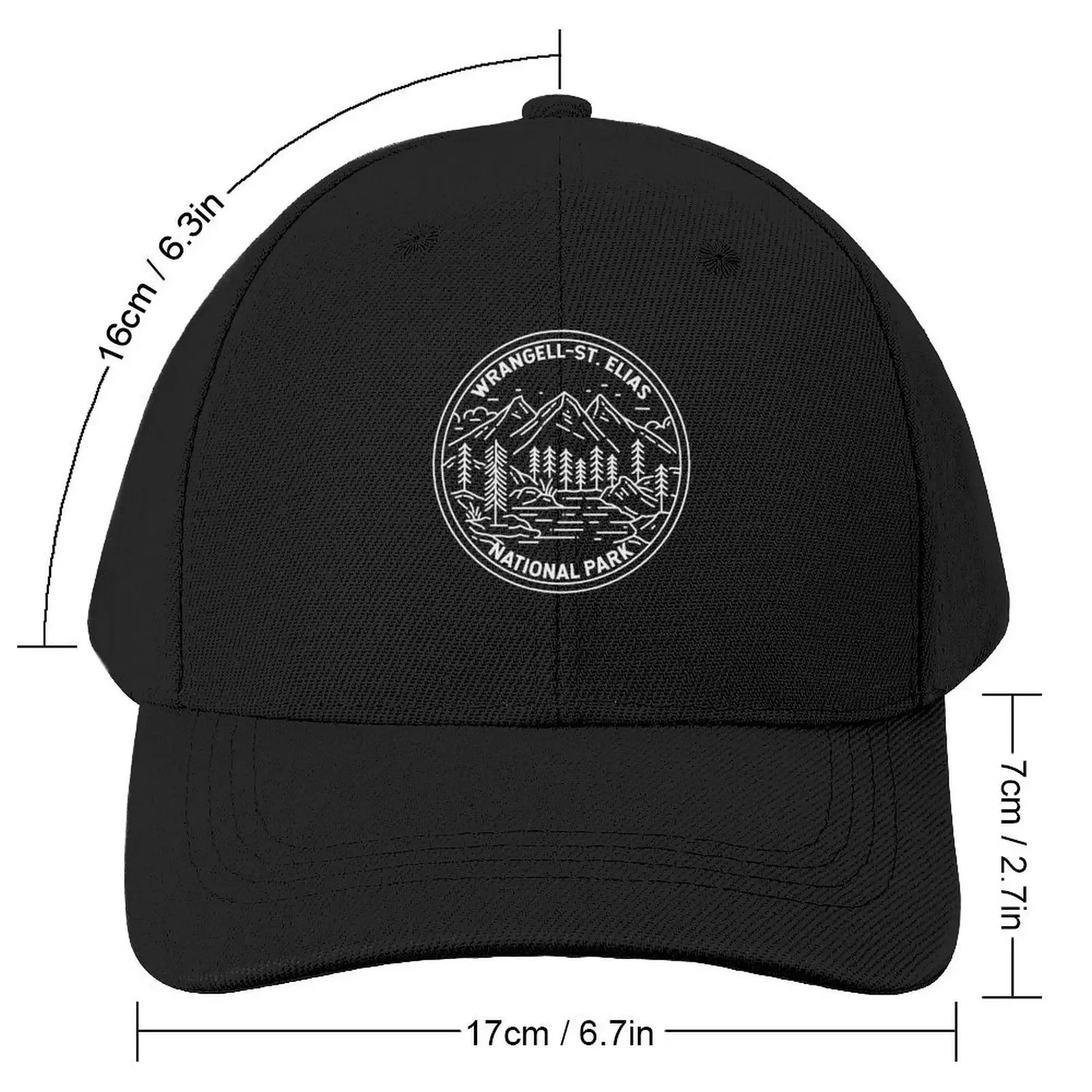 Wrangell St Elias National Park Alaska Monoline Baseball Cap Christmas Hat Thermal Visor beach hat Ball Cap Caps For Women Men's