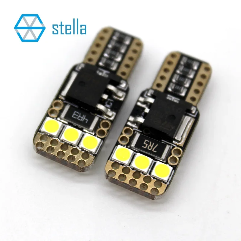 Stella 2 pcs Car Led T10/W5W 100% canbus error free nonpolar 6000k 12V 6W led bulb auto interior/clearance light super bright