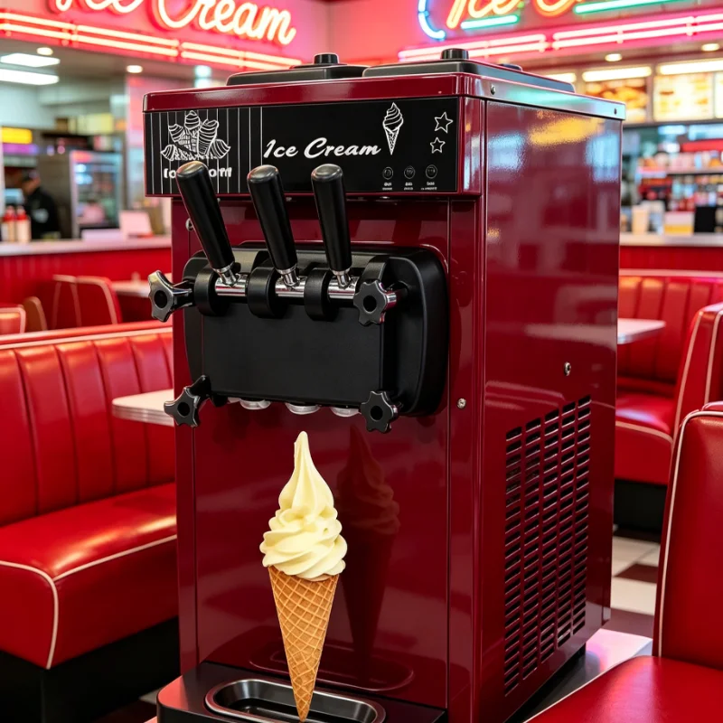

Customized Portable Compressor Ice Cream Maker, Frozen Yogurt Sorbet Machine, Automatic Soft Serve Gelato with Digital Timer