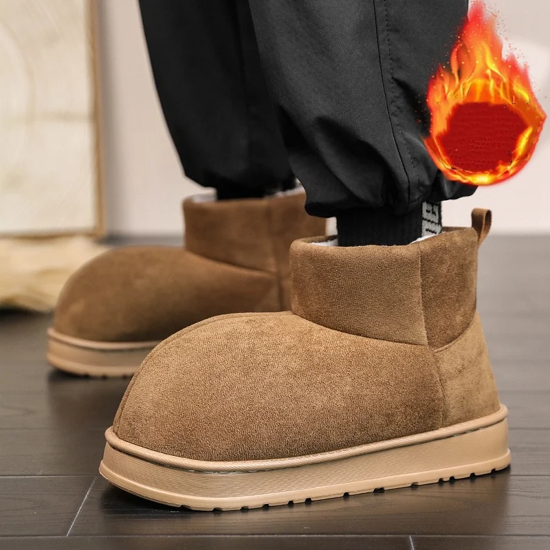 Popular Men's Big-Toe Snow Boots with Plush Lining and Warm Cotton Shoes image 5