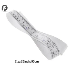 90cm Self-Adhesive Measuring Tape Imperial Metric Scale Ruler Sewing Machine Sticker Drafting Table Workbench Ruler