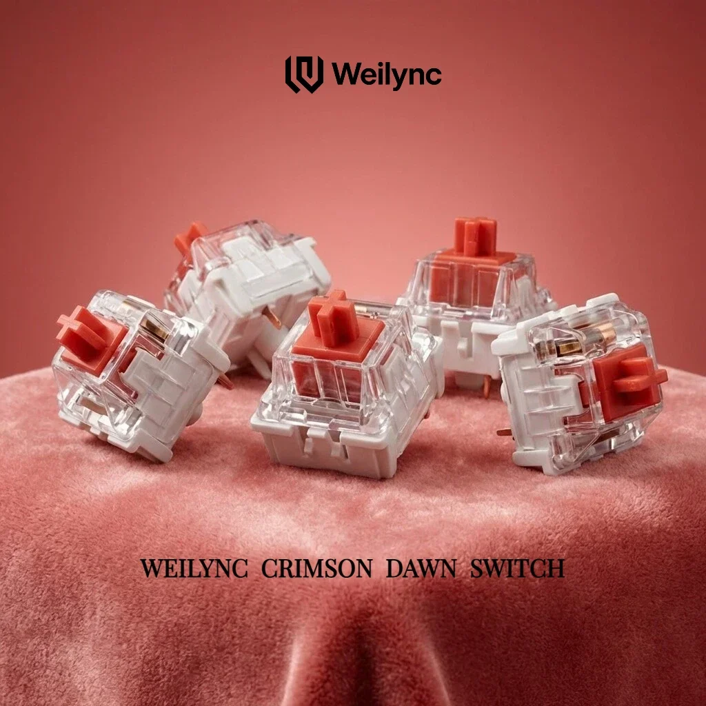 

90 pcs crimson dawn keyboard switch, keyboard shaft body, pre-lubricated, suitable for 3-pin MX structure of mechanical keyboard