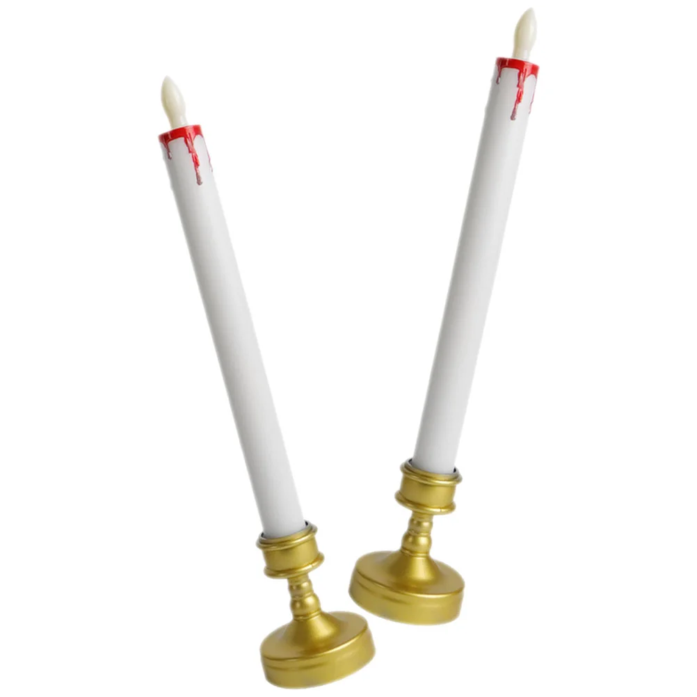 

2 Pcs Lights Decor LED Batteries Centerpiece Candles Candlesticks