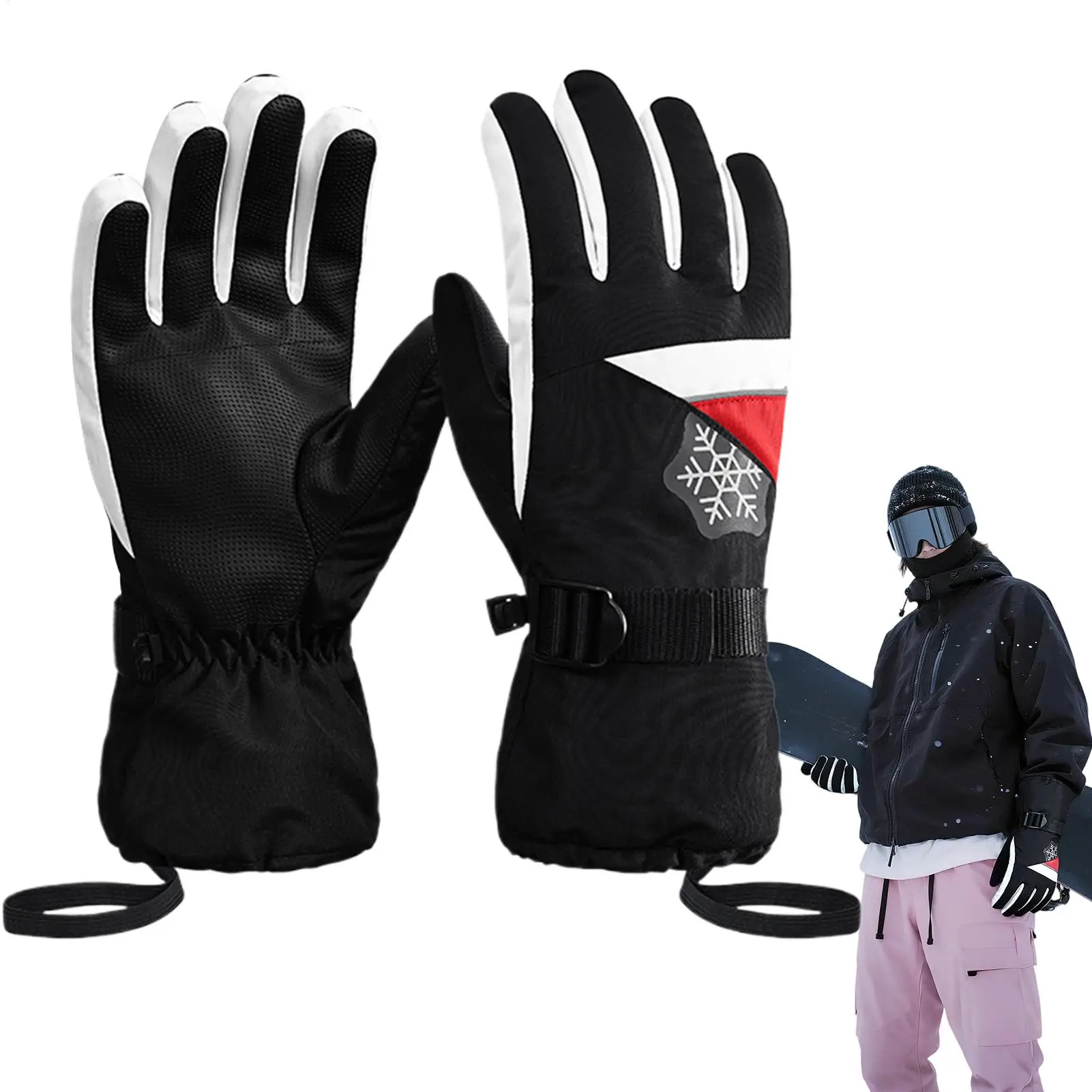 قفازات الثلج الحرارية الطقس البارد تدفئة اليد على الجليد قفازات للنساء دراجة نارية ركوب القيادة ركوب الدراجات الجري المشي لمسافات طويلة العمل