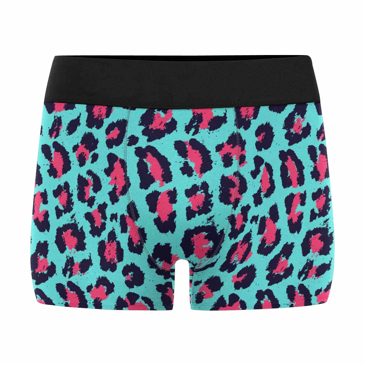

Мужские трусы-боксеры с принтом синего леопарда, нижнее белье для мужчин, подарок для парня, мужа, на день рождения и День святого Валентина