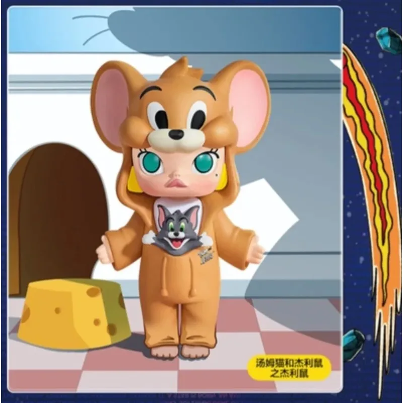 POPMART المنتج الأصلي الأصلي مولي 100% × سلسلة الذكرى السنوية للزينة تمثال رائع صندوق أعمى مفاجأة هدية عيد ميلاد