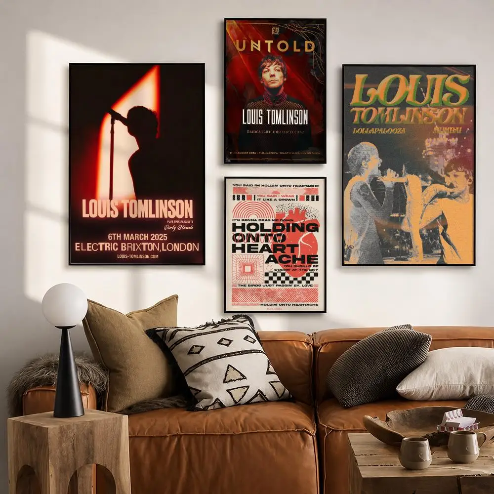Pop Star Louis Tomlinson Poster HD poster wall art self-stick no-residue for home cafe office great gift