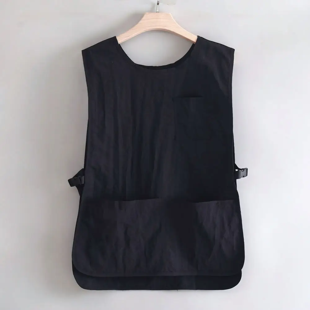 Polyester Vest Apron Waterproof Kitchen Cooking Bib For Restaurant Cafe Bakery Service Staff Uniform Anti Oil Wear