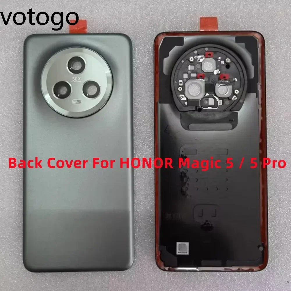

Original For Honor Magic 5 Pro 5Pro Huawei Battery Back Cover Glass Rear Door Lid Frame Case Housing + Camera Lens Replacement