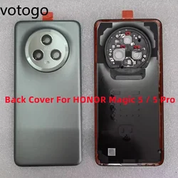 Origina For Honor Magic 5 Pro 5Pro Huawei Battery Back Cover Glass Rear Door Lid Frame Case Housing + Camera Lens Replacement