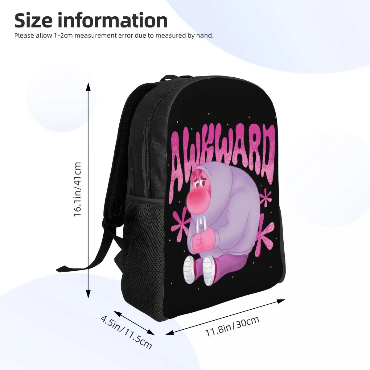 Niestandardowy druk 3D Inside Out Always Awkward Plecak dla chłopców Dziewczynki Szkoła College Torby podróżne Bookbag Pasuje do 15-calowego laptopa