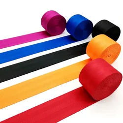 4pcs Red Edge Car Seat Belt Webbing Polyester Seat Lap Nylon Safety Strap 3.6M 48MM Car Seat Conversion Car Accessories DIY