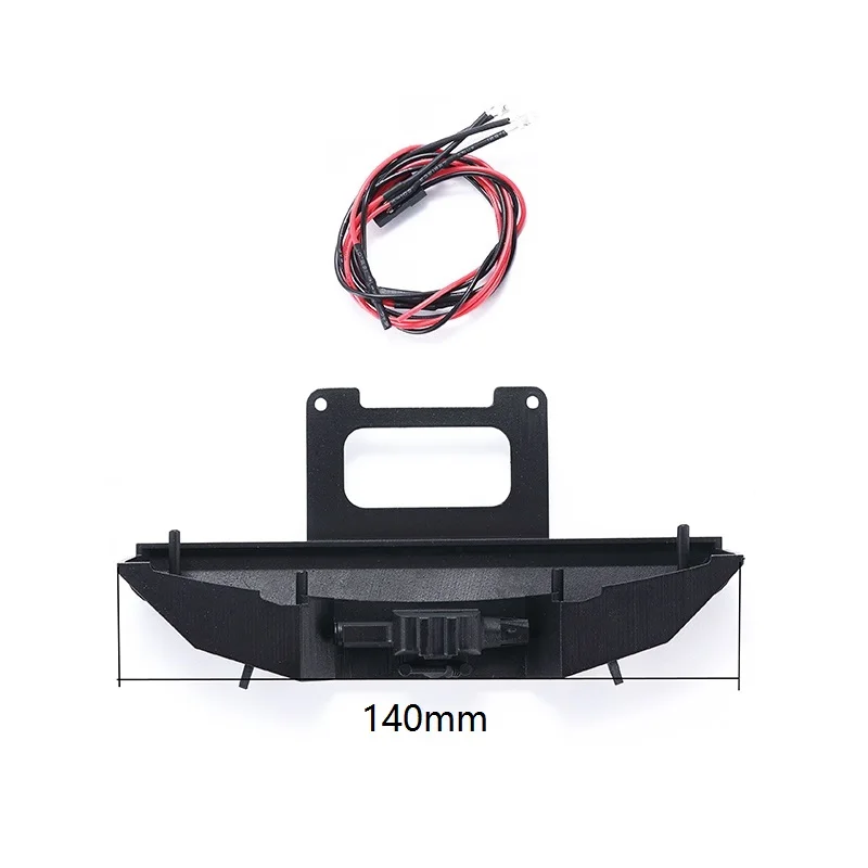 Front Bumper with LED Light for WPL D12 1/10 RC Car Upgrade Parts Decoration Accessories