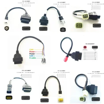 Connecteurs de câbles de moto Yamaha/Suzuki/Kawasaki/Honda/Delphi/Ducati, adaptateur 3 broches 4 broches 6 broches, outil de câble OBD2