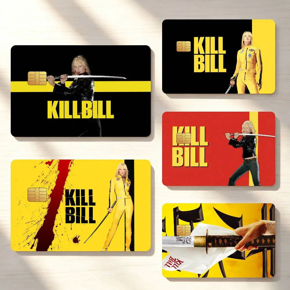 Classic Movie K-Kill Bill Cool Credit Card Sticker Waterproof Anti-Scratch 4PCS Bank Debit Traffic Cover Decoration