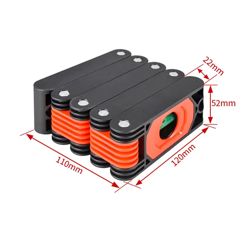 Woodworking Folding Magnetic Level Ruler Multi-Function Carpenter Tool for Precision Alignment & Measurement