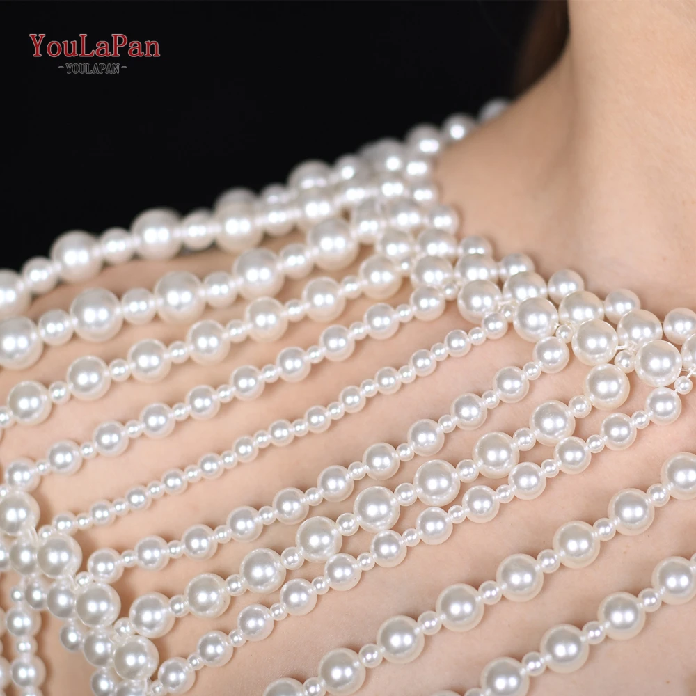 YouLaPan Pearl Body Decoration Belly Chain Sexy Pearl Body Necklace Body Chain With Pearls DIY collares mujer tendencia VG107