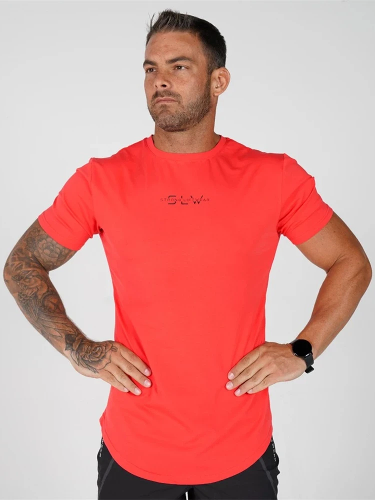 209 nouveaux hommes Muscle Fitn entraînement Gym T-shirt musculation vêtements de sport confortable respirant décontracté ort Sve haut