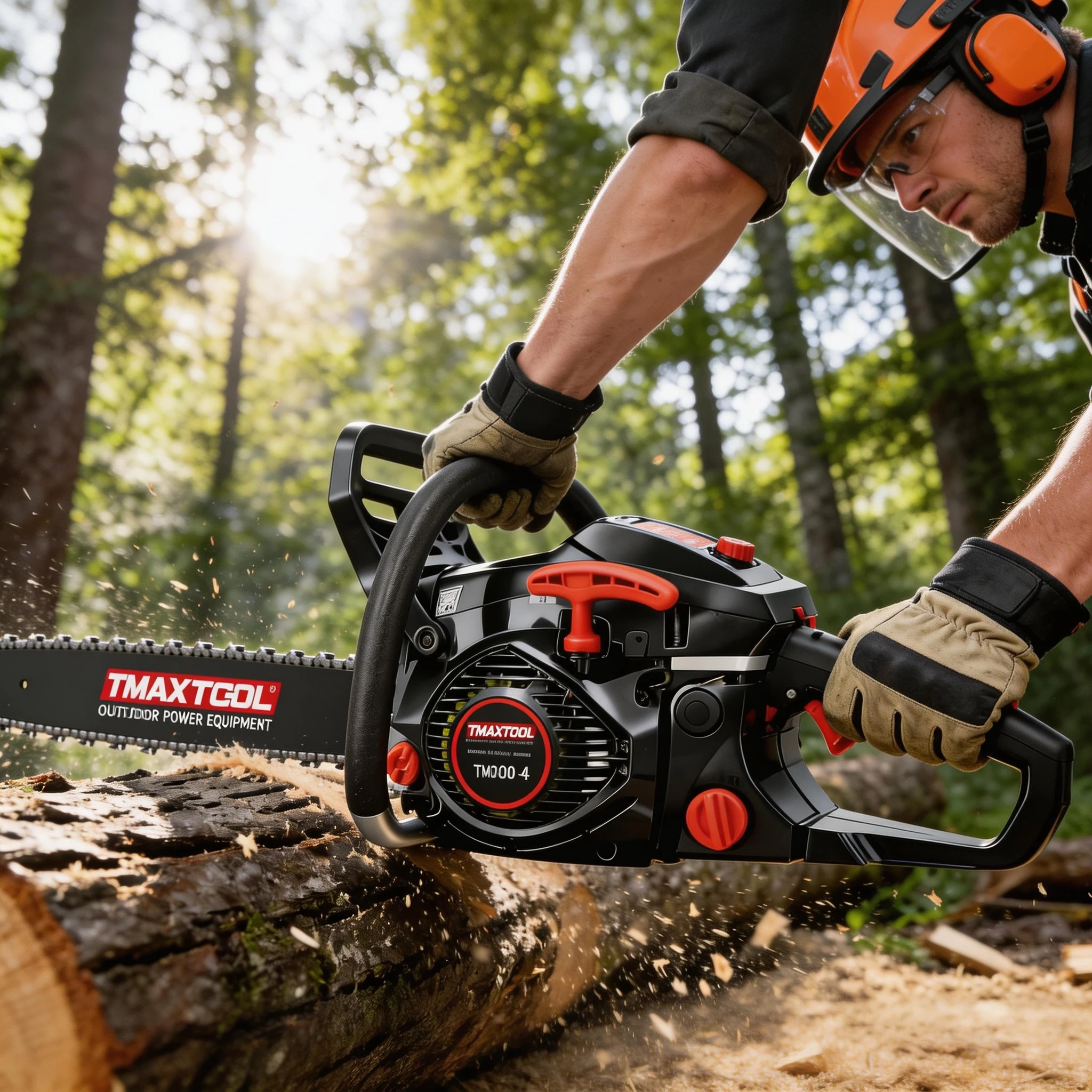 

Бензопила TMAXTOOL 62CC 20 дюймов: мощная, безопасная и удобная, с антивибрационной рукояткой для всех ваших задач по распиловке древесины