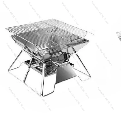 

Folding Grill Stainless Steel Portable Incinerator Charcoal Grill Outdoor Lightweight Grill Firewood Fire