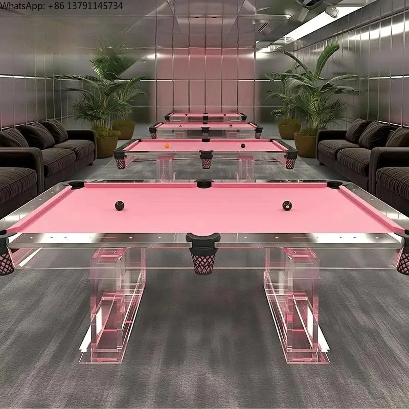 Light Luxury Home Acrylic Pink Billiard Table Designer Billiard Table Entertainment Billiard Table