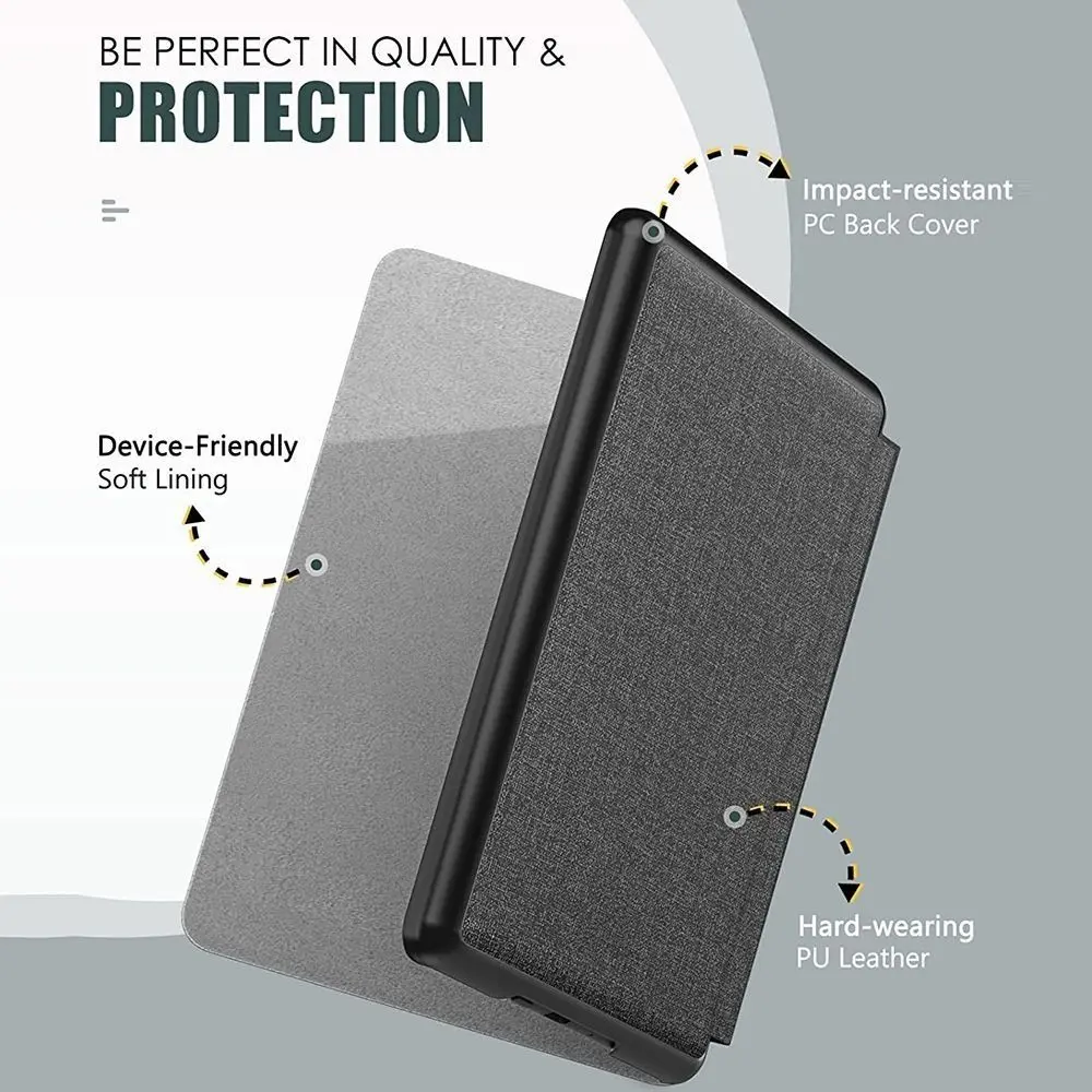 10/11th Generation 6-6.8 inch e-Reader Case Leather Anti Scratch Protective Shell for Kindle Paperwhite 1/2/3/4/5