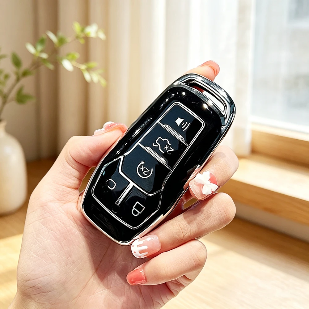 Auto Shell Fob Cover For Ford Fusion Mondeo Mustang F-150 Explorer Edge 2015 2016 2017 2018 TPU Car Key Case Accessories