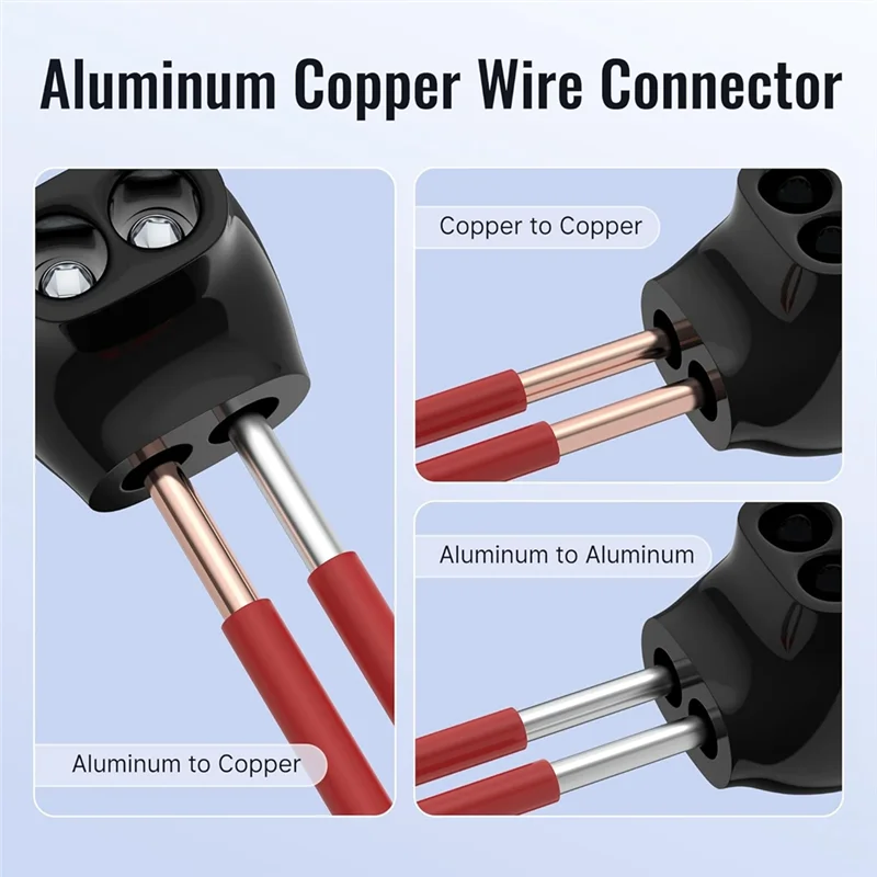 

A84E-2 Port Insulated Multi Tap Connector 4-14 AWG Aluminum To Copper Wire Single-Sided Entry Connects 5 Pack
