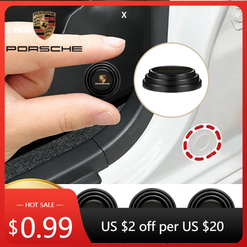 

Наклейки на автомобиль для Porsche Cayman, Cayenne, 911, Macan, 12 шт., силиконовые противоударные амортизаторы для дверей, разделители для Porsche 911 C