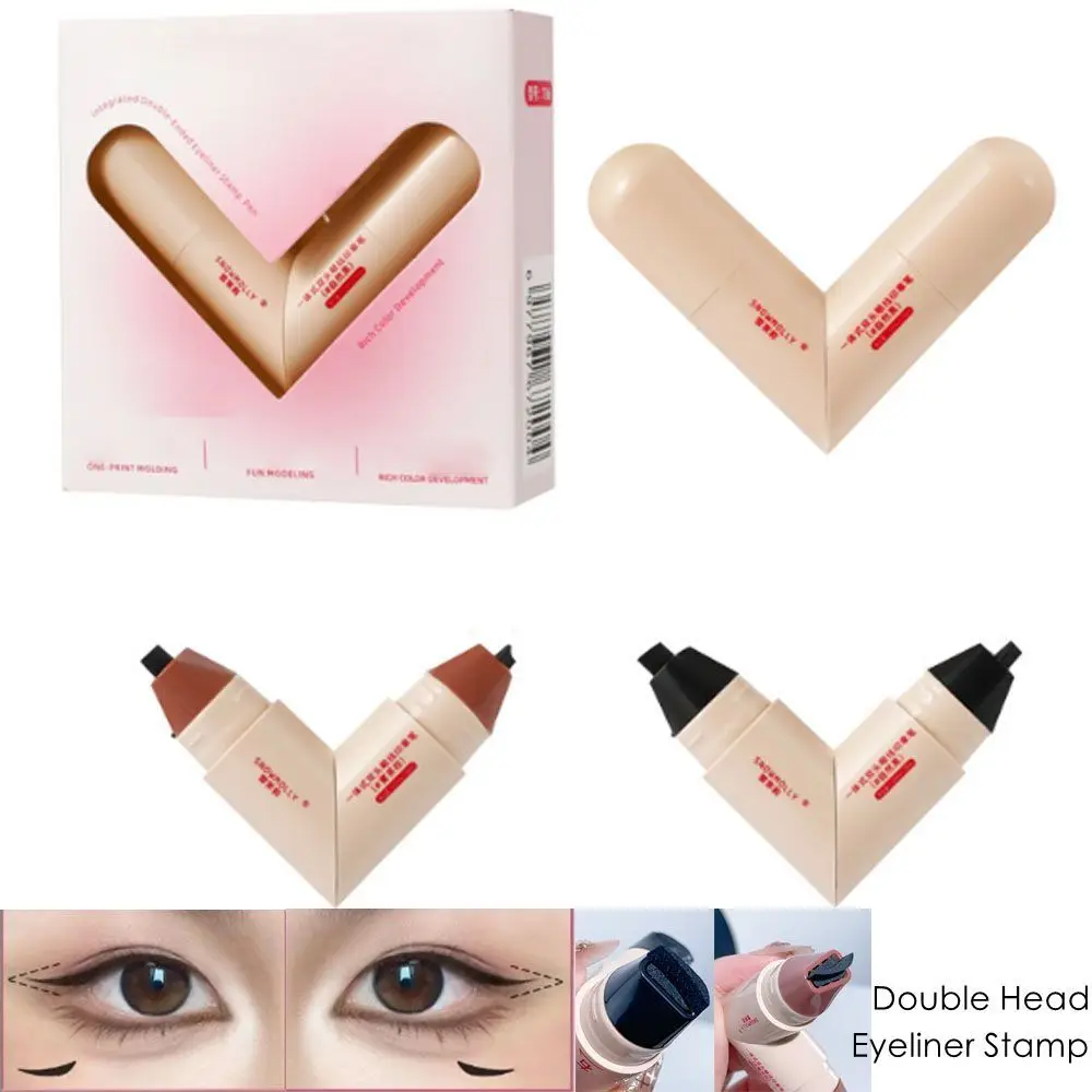 Nowy wodoodporny eyeliner w stempelku, szybkoschnący, długotrwały eyeliner w stempelku, składany, przenośny eyeliner w pisaku.